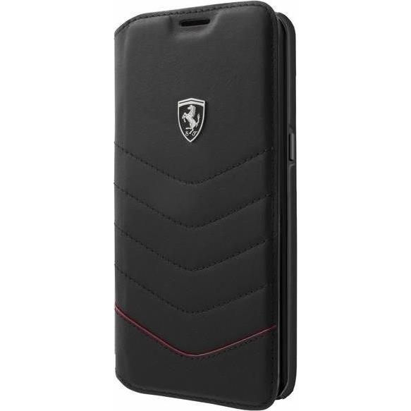 Ferrari book FEHQUFLBKS8LBK S8 Plus G955 czarny/black Heritage (Samsung Galaxy S8+), Smartphone Hülle, Schwarz