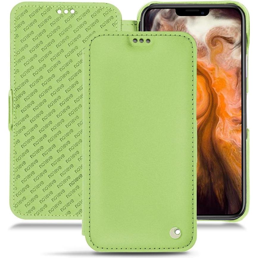 Noreve Lederschutzhülle horizontal (Apple iPhone 11 Pro Max), Smartphone Hülle, Grün