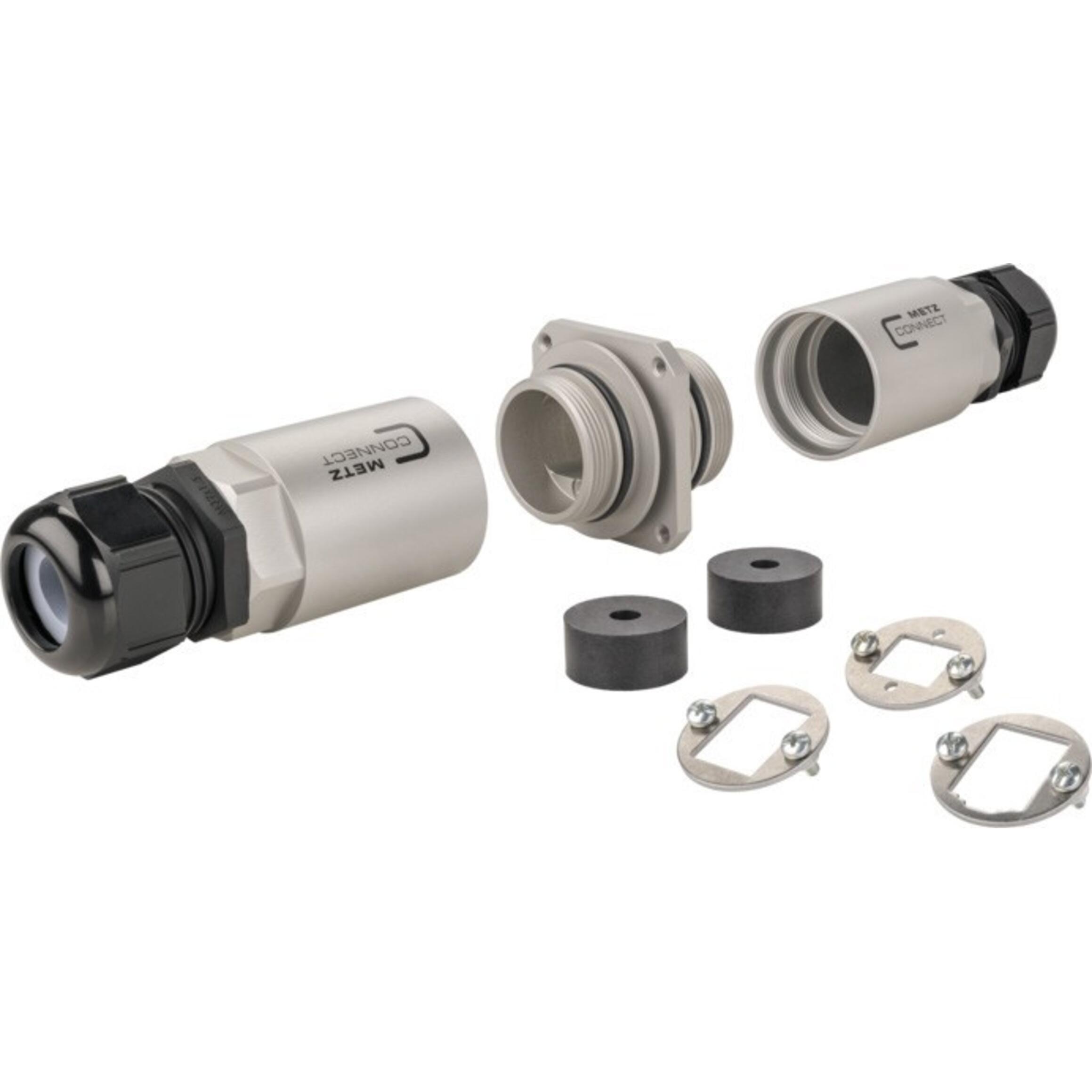 Thumbnail - Metz Connect IP69k Schutzgehäuse Set zur freien Verlegung (Gehäuse), Elektronikzubehör + Gehäuse, Weiss, Silber