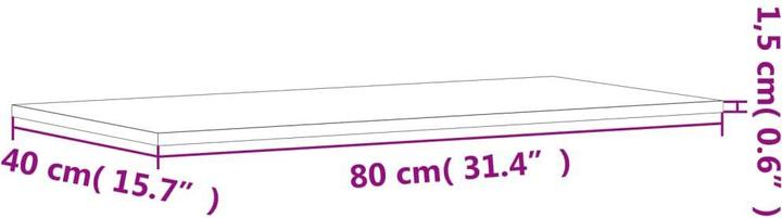 Actual product image vidaXL Verona (80 x 40 x 1.5 cm)