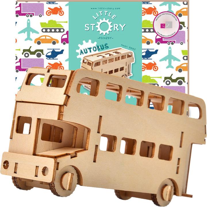 Image du produit Nice Idea Modèle de puzzle en bois 3D - Bus