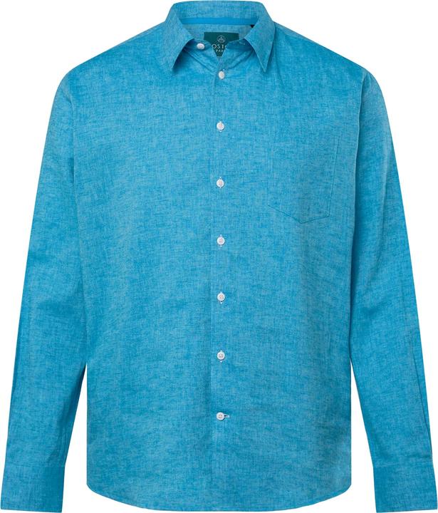 Produktbild Boston Park Leinenmix-Hemd, Langarm, Streifen, Kentkragen, Comfort Fit (3XL)