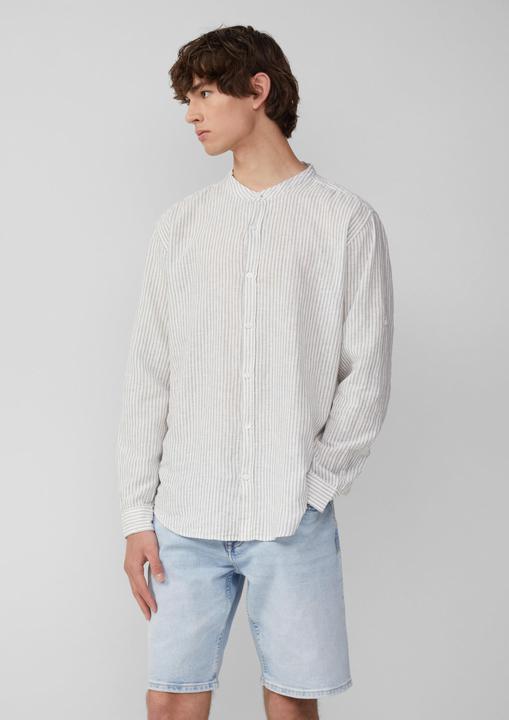 Image du produit S.Oliver Hemd Regular Fit: Gestreiftes Leinnemix-Hemd mit Krempelärmeln (L)