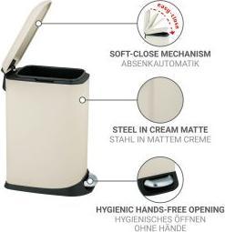 Actual product image Wenko Pedal bin design Easy-Close (20 l)