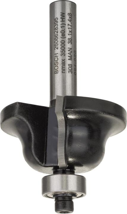 Bosch Professional Zubehör Kantenformfräser B, 8 mm, R1 6,3 mm, B 12,7 mm, L 17 mm, G 61 mm