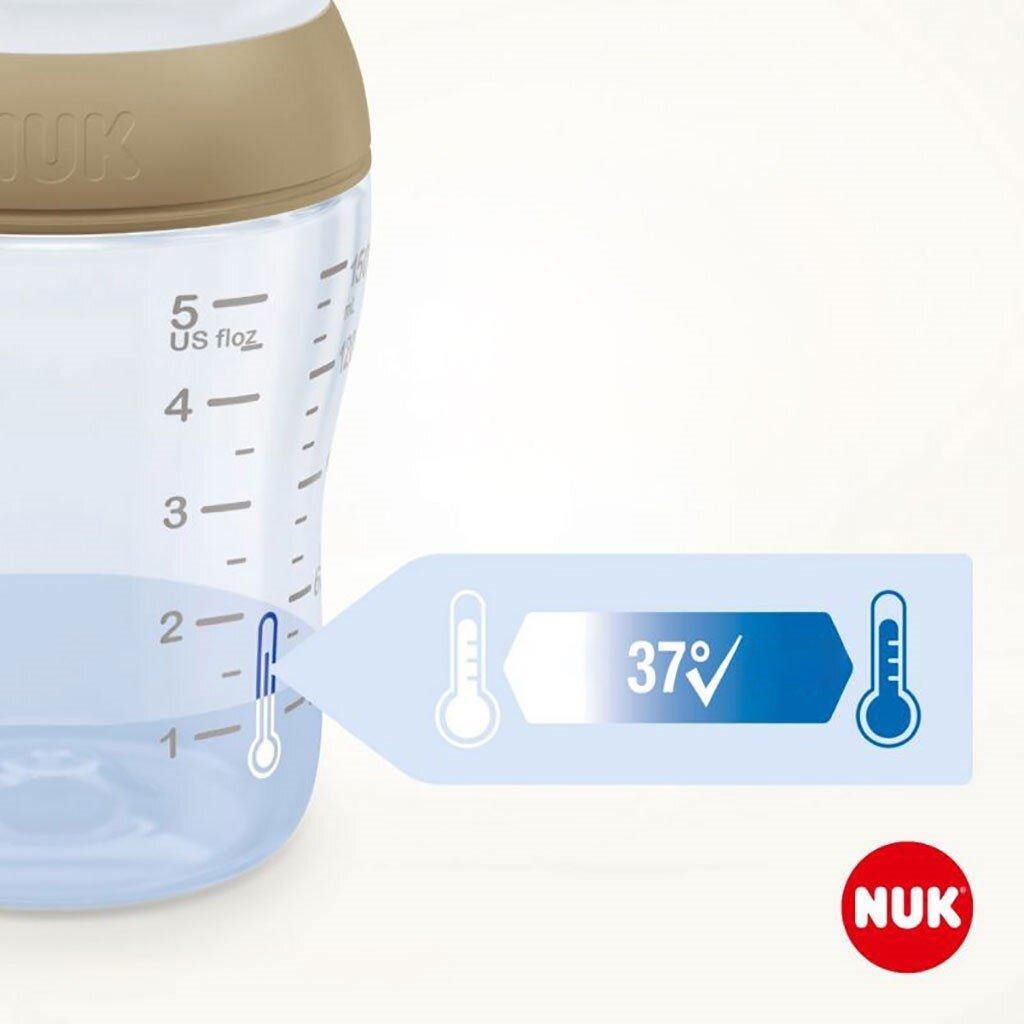NUK Perfect Match Temperature Control Babyflasche 260 ml Grau (260 ml) (57941215)