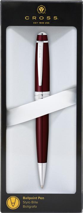 Actual product image Cross Twist action biros Bailey Red lacquer chrome-plated fittings Blister (Chromed, Red, 1x)