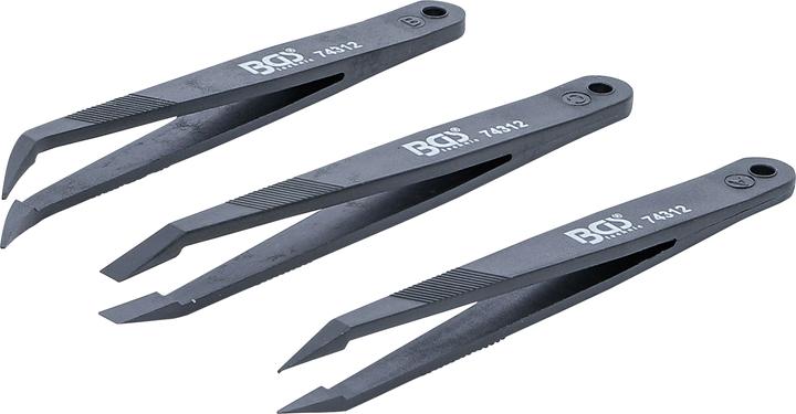 BGS Plastic Tweezers Set | 3 pcs.
