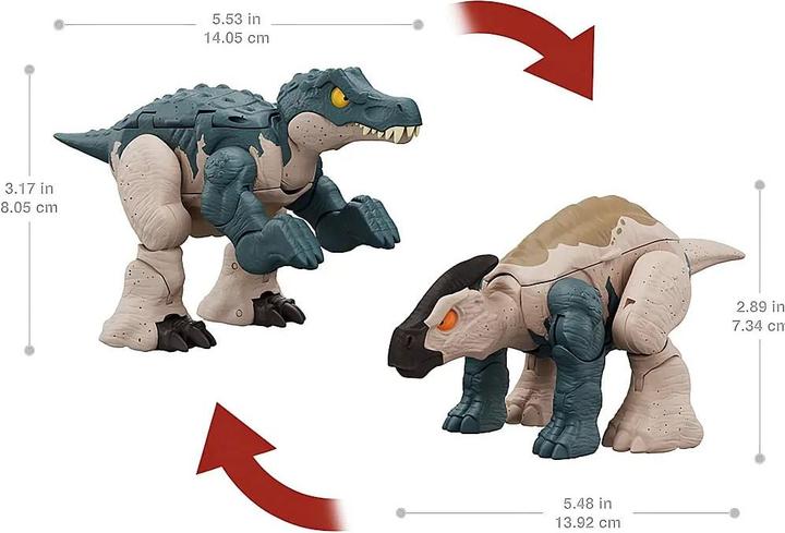 Actual product image Jurassic World FIERCE CHANGERS™ DOUBLE DANGER™ Baryonyx & Parasaurolophus