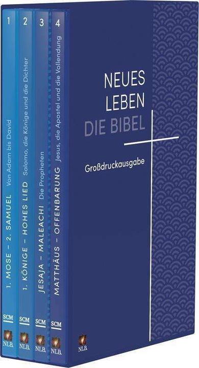 Actual product image New Life. The Bible, Large Print Edition in 4 Volumes (German, Bible Editions-New Life, 2018)
