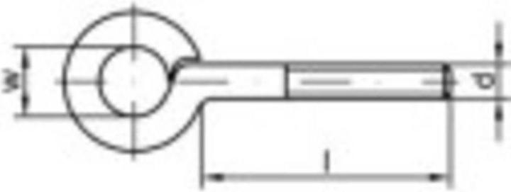 Actual product image Toolcraft Type 48 threaded eyelets (Ø x L) 12 (50 pcs.)