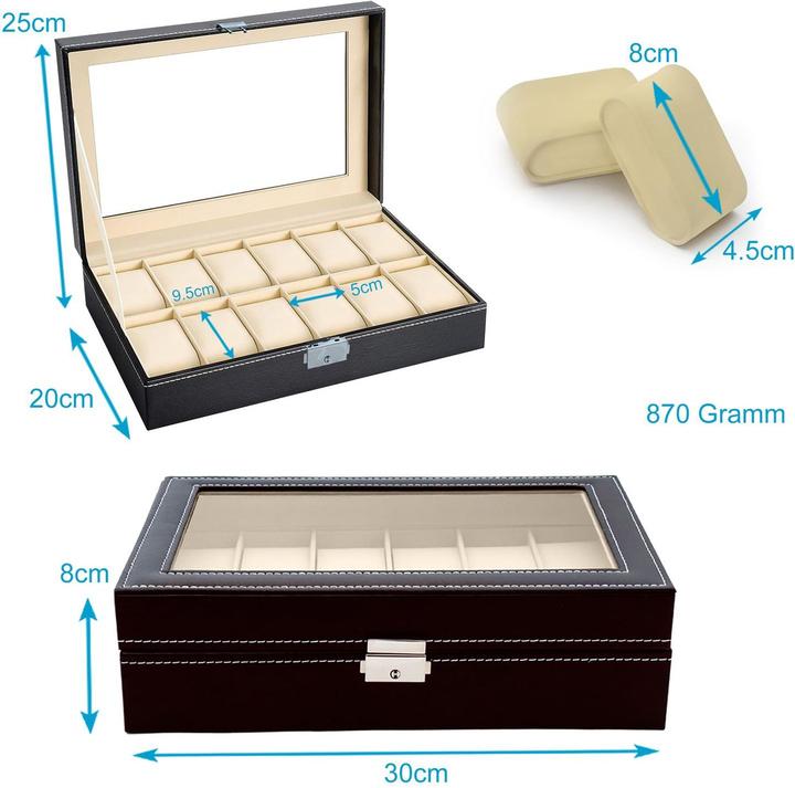 Actual product image Intirilife Watch box with 12 slots