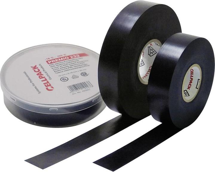 Image du produit CellPack Ruban isolant Premio 233 noir (19 mm)