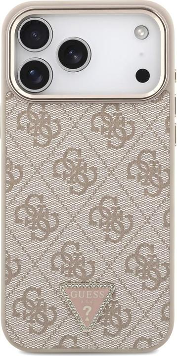 Produktbild Guess Case Magsafe 4G PU Leather Case With Triangle Logo And Gold Metal Camera Frame For iPhone 17 P (Apple iPhone 17 Pro Max)