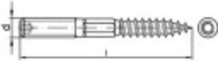 Produktbild Toolcraft Stockschrauben M12 80 mm Stahl (50 Schrauben pro Stück)