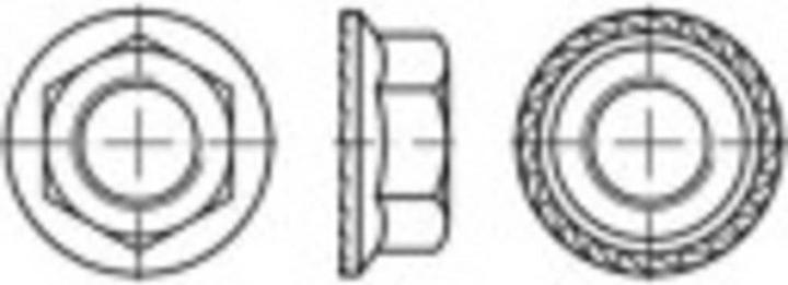 Produktbild Toolcraft Sechskant-Sperrzahnmuttern mit (M8)