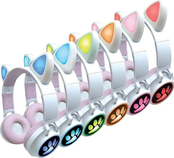 Actual product image Lexibook Cat ear and lightings bluetooth headphones (HPBTKT)