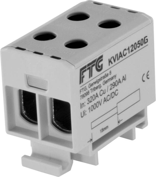 Produktbild FTG Friedrich Göhringer Klemmblock Grau 1polig 50 mm²