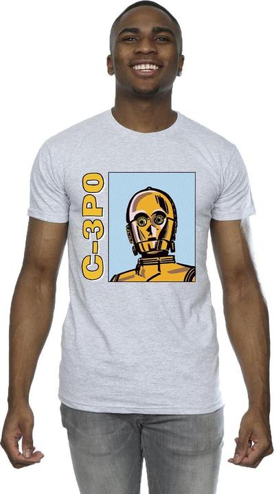 Immagine prodotto Star Wars C3PO Line Art Maglietta Uomo (4XL)