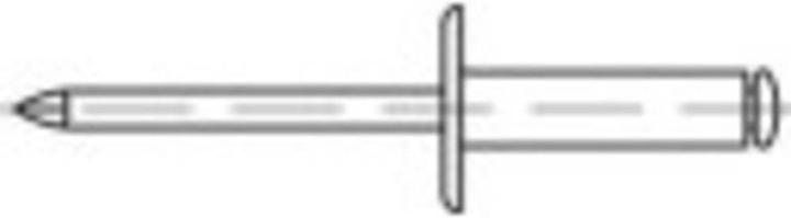 Toolcraft Open blind rivets (Ø x L) 5 mm