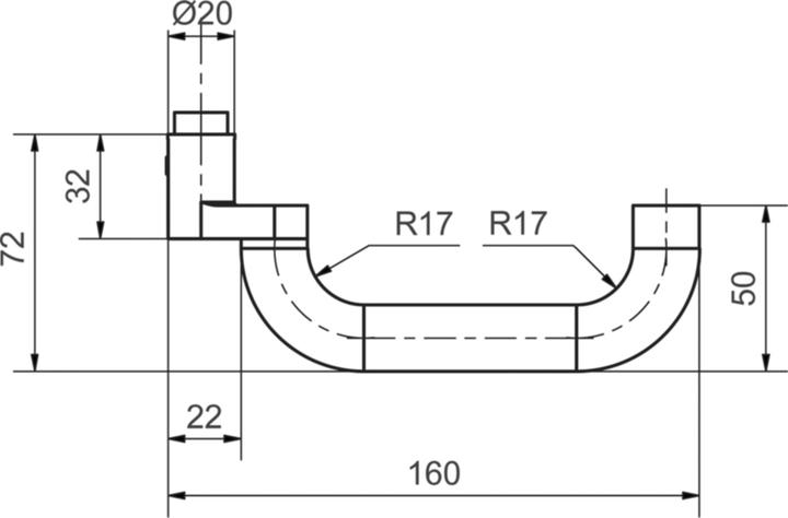 Actual product image Glutz Lever handle 5059 Oslo (Door handle)