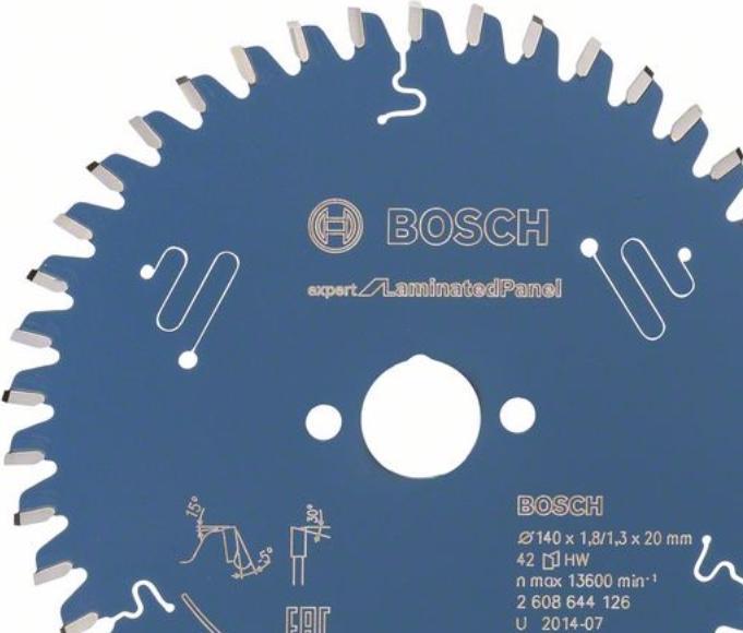 Produktbild Bosch Professional Zubehör Kreissägeblatt Expert for Laminated Panel, 140 x 20 x 1,8 mm, 42
