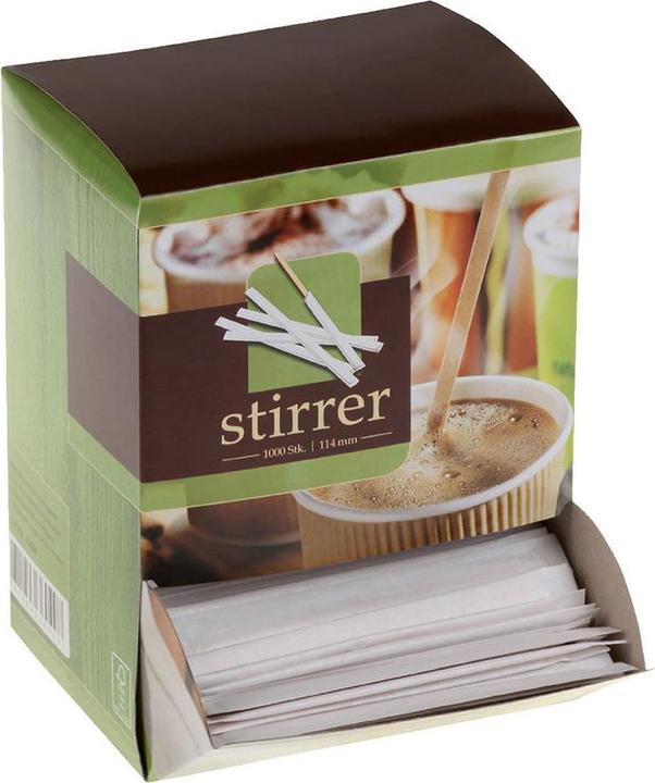 Pacovis Stirring sticks, wood, 114mm, hollow, dispenser, naturesse