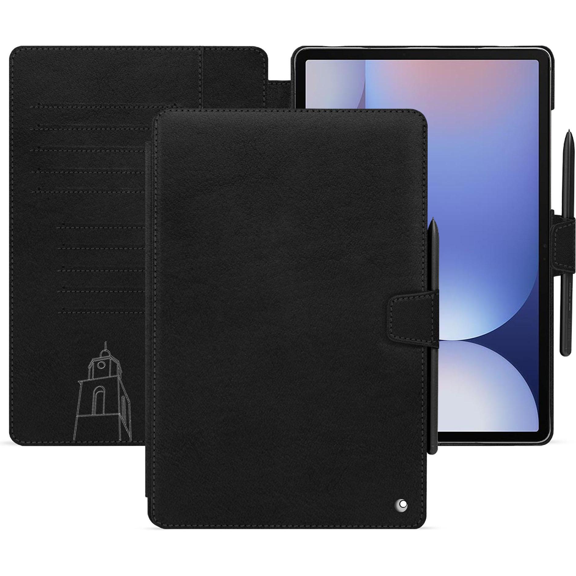 Noreve Lederschutzhülle für Samsung Galaxy Tab S10+ (Galaxy Tab S10+), Tablet Hülle, Schwarz