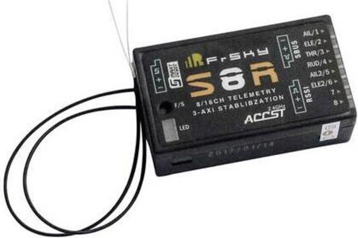 FrSky 8-channel receiver S8R 2.4 GHz