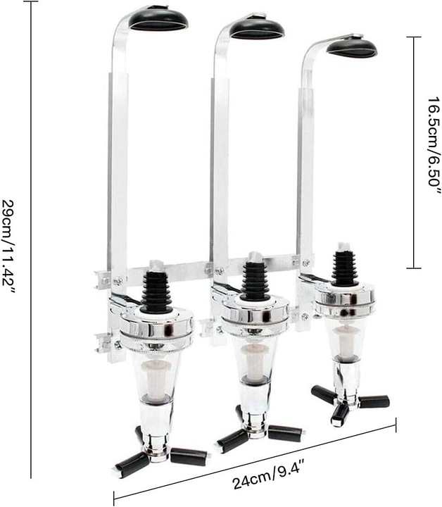 Actual product image MzoLife Bottle holder and doser, for 3 bottles (Dosing spout + pourer)