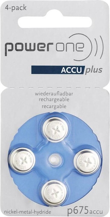 Powerone Hearing aid battery ZA 675 NiMH P675 (4 pcs., 74 mAh)