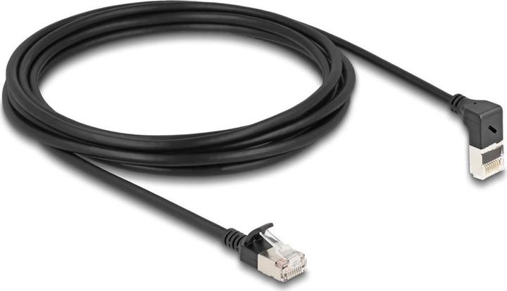 Delock RJ45 Netzwerkkabel Cat.6A S/FTP Slim 90° oben gewinke (S/FTP, CAT6a, 3 m)