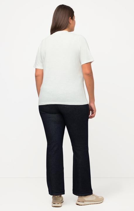 Actual product image Ulla Popken Eco Cotton Tee with Embroidered Trim (50, 52)