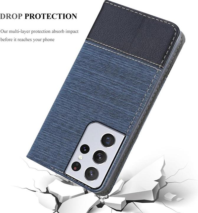 Actual product image Cadorabo Book Jeans Optics Cover (Samsung Galaxy S21 Ultra)