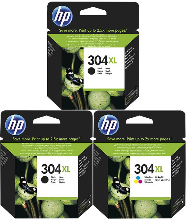 Produktbild HP 3x Original 304 XL Tinte Patronen DESKJET 2620 2630 2633 3700 3720 3730 3732