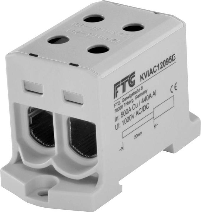 Produktbild FTG Friedrich Göhringer Klemmblock Grau 1polig 95 mm²
