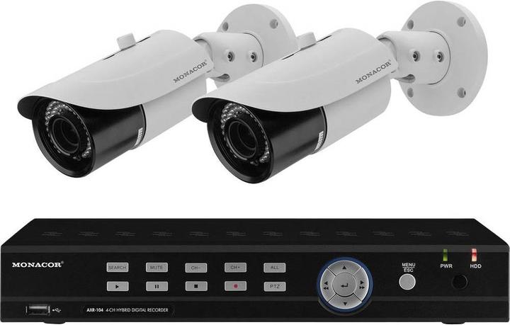 Produktbild Monacor Analog, AHD, HD-TVI Videoüberwachungs-Se