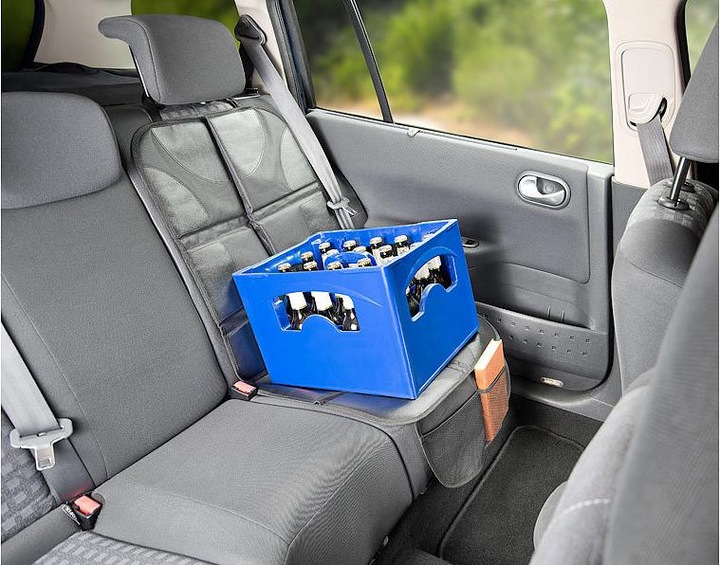 Produktbild Lescars Premium-Kindersitz-Unterlage mit 2 Netztaschen, Isofix-geeignet