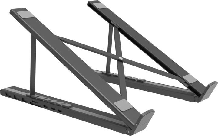 Produktbild Choetech 7in1 Laptop Stand Docking Station HUB-M48 (black) (USB-C, 7 Ports)