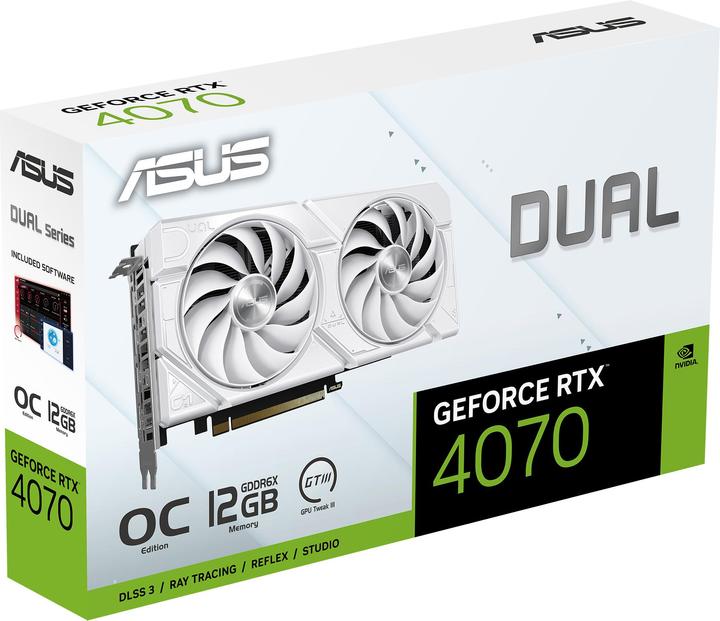 Actual product image ASUS Dual GeForce RTX 4070 EVO White OC (12 GB)