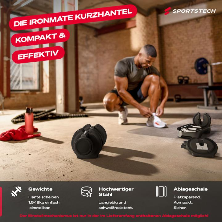 Actual product image Sportstech Hantel Ironmate 18