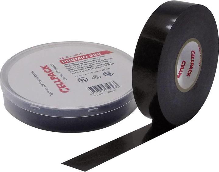 Produktbild CellPack Isolierband Premio 388 Schwarz (19 mm)