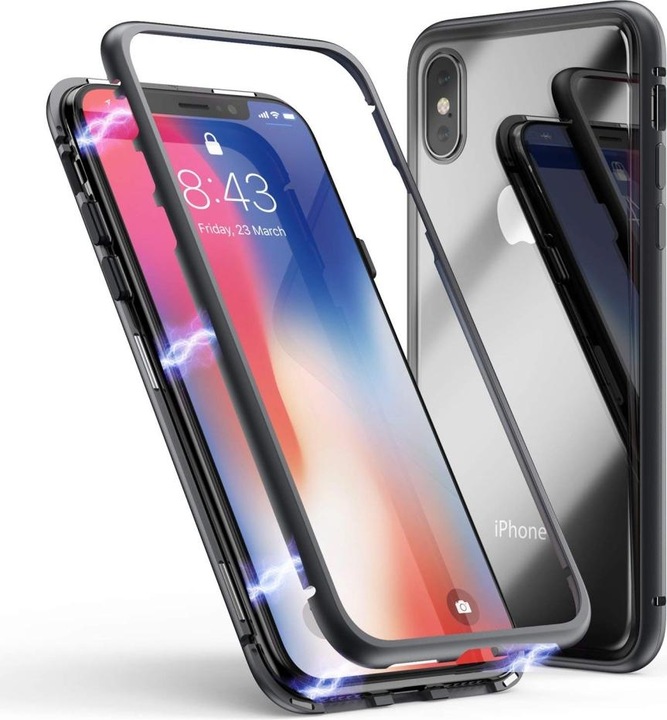 G-Case Apple iPhone XS Max Aluminium Magnetic Glass Backcover Hülle (Apple iPhone XS Max)