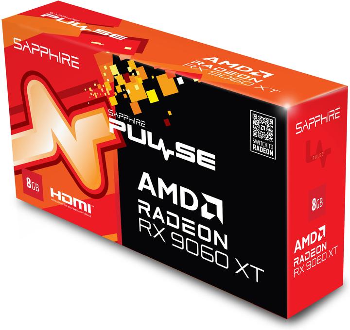 Produktbild Sapphire Pulse Radeon RX 9060 XT (8 GB, GDDR6)