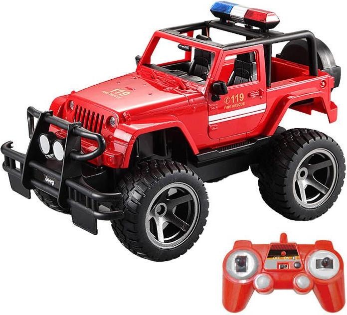 Immagine prodotto Double Auto telecomandata RC 1:12 (rossa) Jeep (vigili del fuoco) E549-003