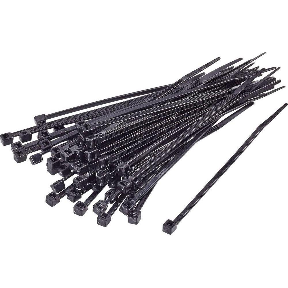 Tru Components, Kabelbinder, Kabelbinder 120 mm Schwarz UV- (Kunststoffkabelbinder, 120 mm, 100 Stk.)