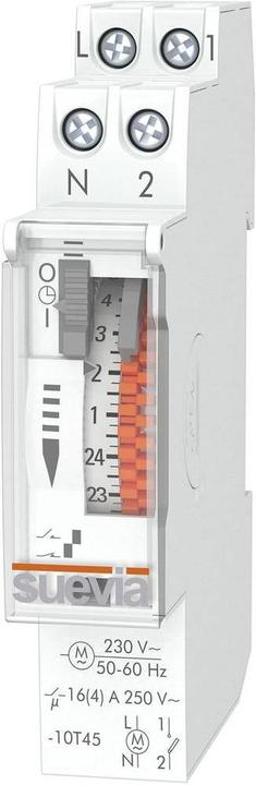 Actual product image Suevia Top-hat rail timer analogue
