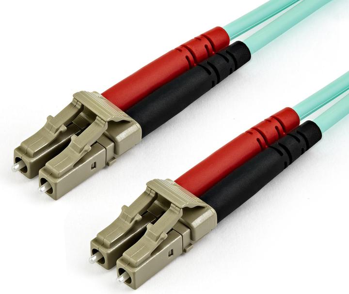 Produktbild StarTech .com 450FBLCLC10 10 m OM4 LC auf LC Multimode Duplex LWL Patchkabel (10 m)