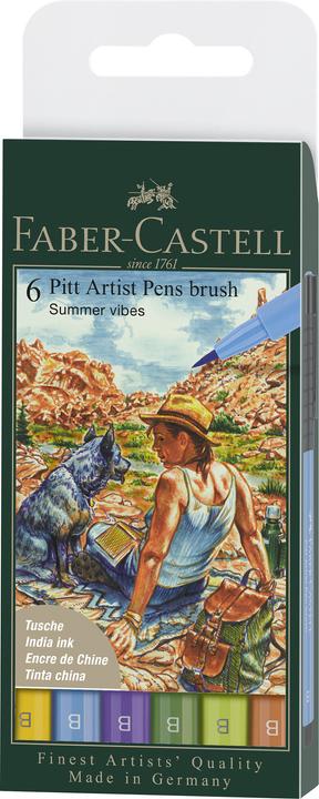 Produktbild Faber-Castell Filzstift Pitt Artist Pen Brush Summer vibes 6er Set (Summer Vibes, 6 x)