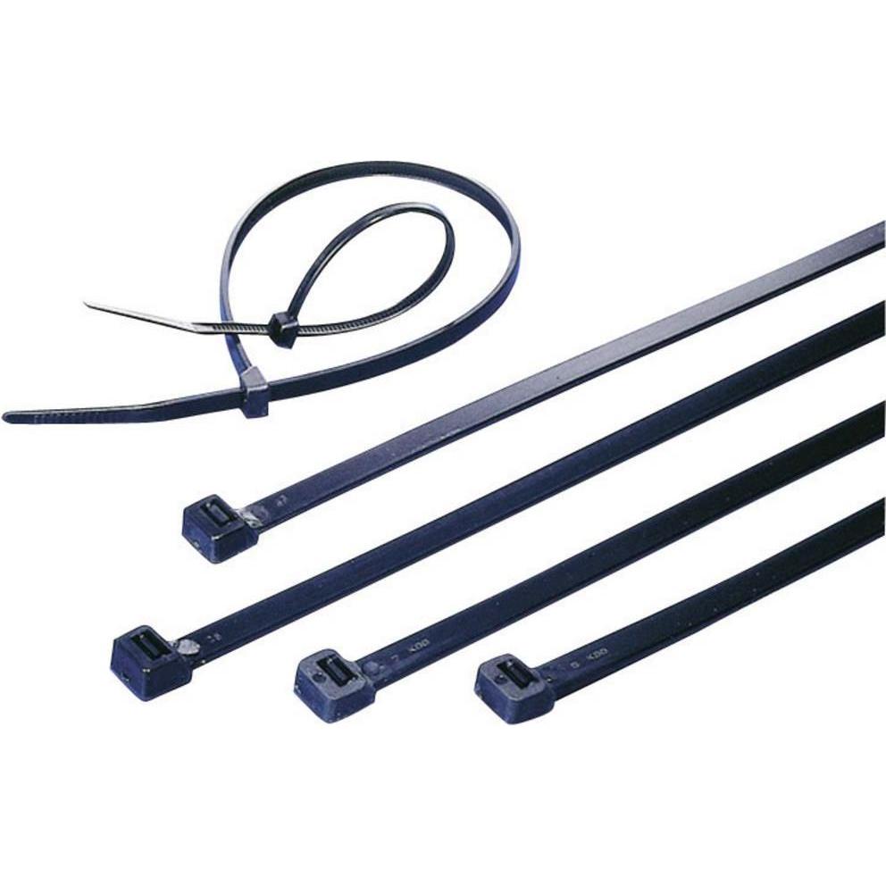 Tru Components, Kabelbinder, Kabelbinder 200 mm Schwarz UV- (Kunststoffkabelbinder, 200 mm, 100 Stk.)